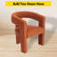 Sherpa Upholstered Barrel Dining Chair with Arms, Modern Accent Chair