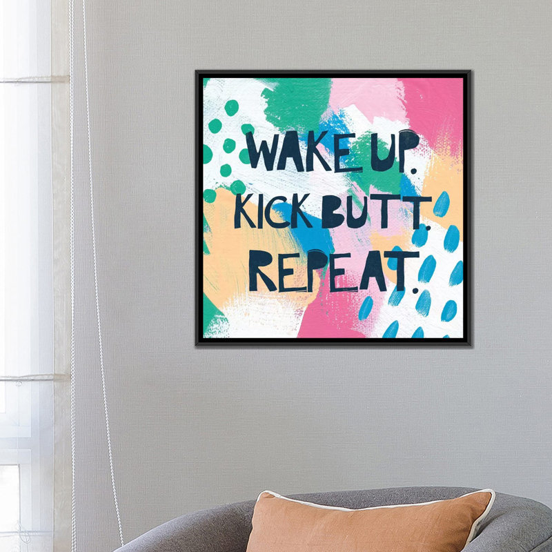« brillante inspiration iv », impression sur toile, H 12 po x l 12 po x P 0,75 po, Toile avec cadre noir, Pas de tapis