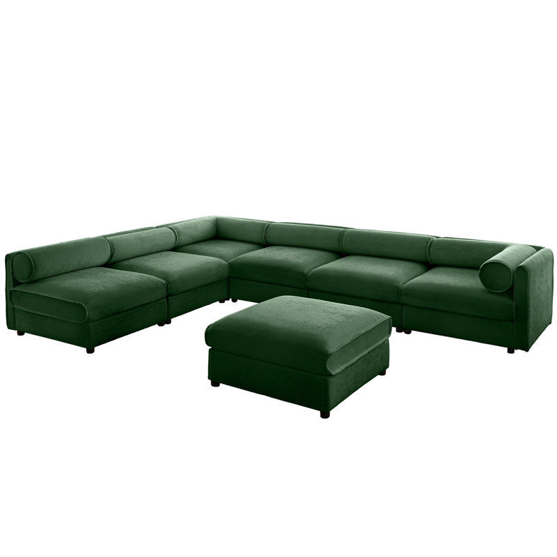 6 modulaires en chenille avec rangement - Salon modulaire ergonomique et pratique