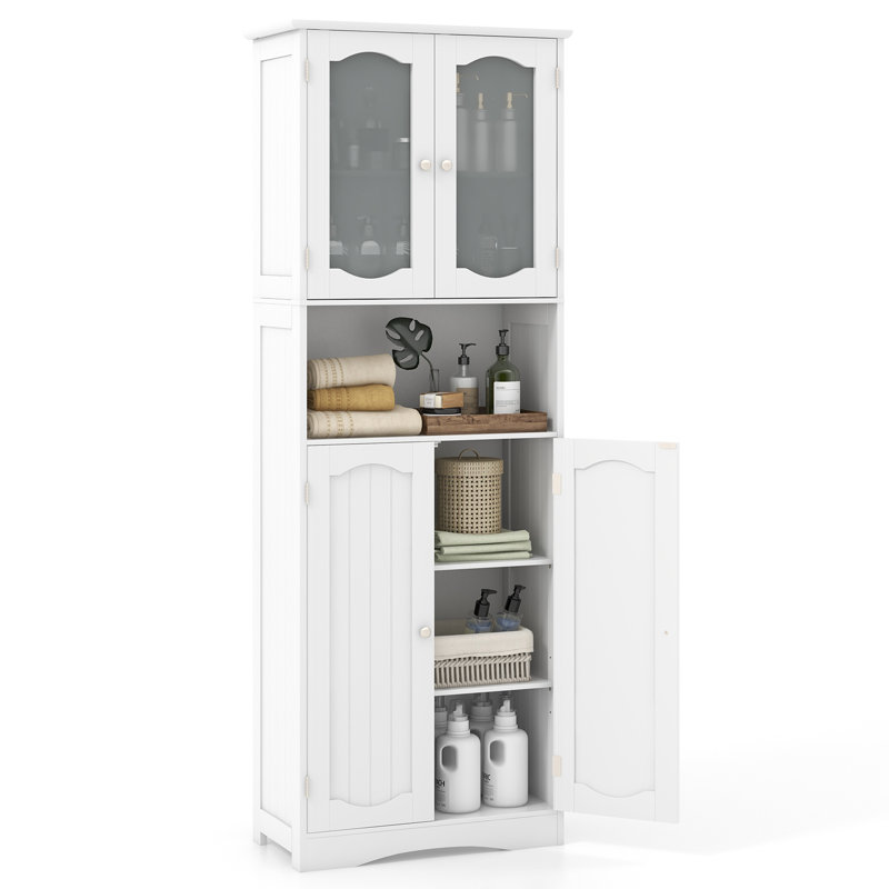Mounting / Installation Required Bathroom Cabinet, White