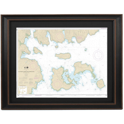 Southwest Harbor And Approaches | Nautical Chart | Framed Print