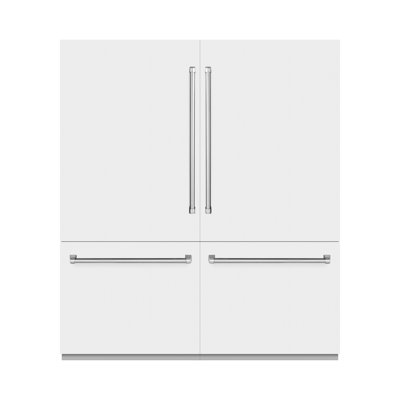 ZLINE 72 in. 39.6 cu. ft. French Door Built-In Bottom Freezer Refrigerator with Water Dispensers and Ice Makers
