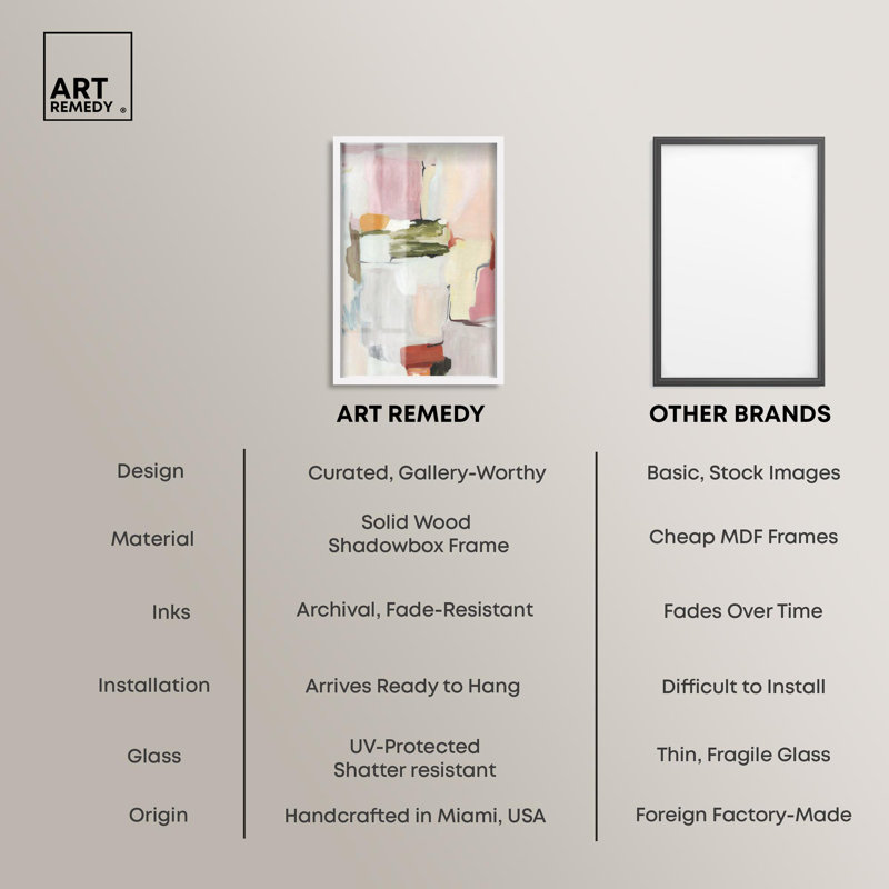 Décoration de salon Inner Horizon Shadowbox par Art Remedy, cadre blanc, 31 x 46, H 46 po x l 31 po, Cadre blanc
