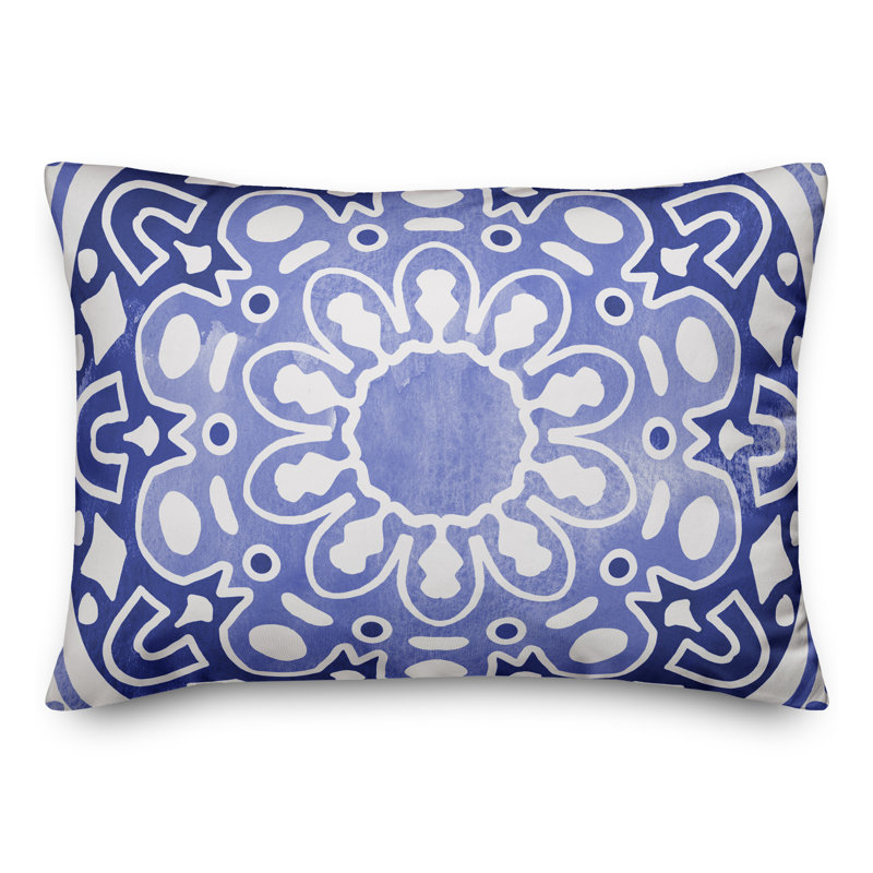 Housse et insert de coussin d'extérieur pour l'extérieur, Bleu sarcelle, Floral 4