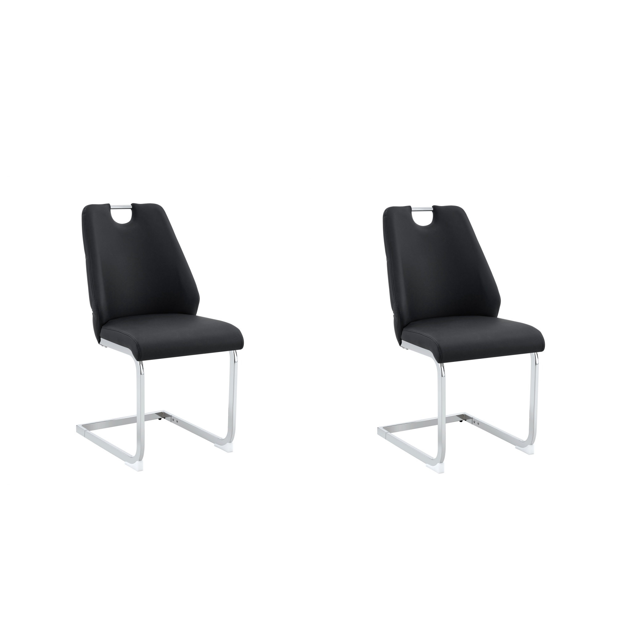 Wrought Studio™ 2 Dining Chairs With Gold Mesh Texture, Silver Backrest ...