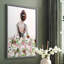 «Beautiful Floral Contemplation I», reproduction encadrée - bois massif-1006100831-1006100823