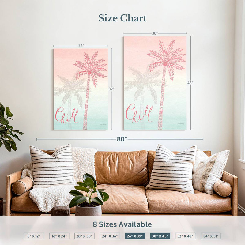 Harnek Sunset Palms II, 39" H x 26" W
