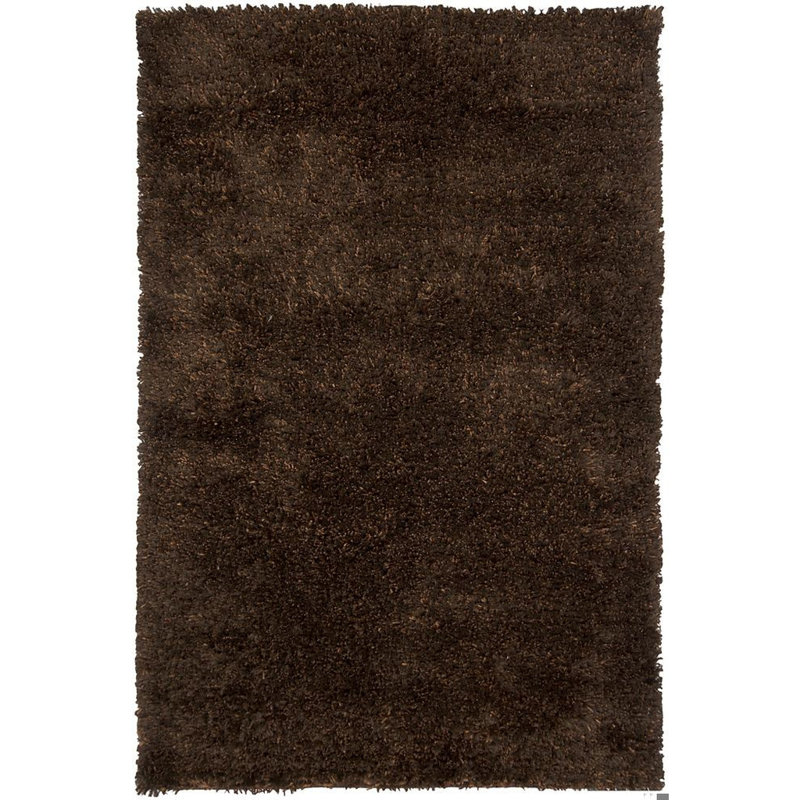 Dior Brown Area Rug, Rectangle 9' x 13', Brown and Black