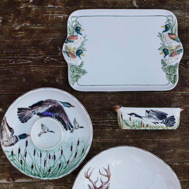 Wildlife Terra Bianca Rectangular Platters