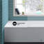 Baignoire Voltaire 54 x 30 à tablier, vidange à gauche, blanc lustré, avec accoudoir, bonde incluse-113035203