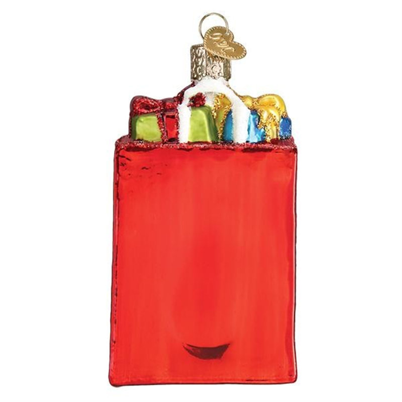 Ornement figurine suspendu sac magasiner des fêtes