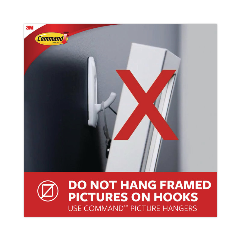 White Medium Self-Adhesive Metal and Plastic Hooks