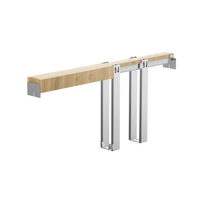 Pocket Door Frame Kit 30" x 84" Pocket Door Kit with Steel Studs, Two-Way Soft Close Mechanism, Smooth & Quiet Sliding, Space-Saving Hidden Installation, Adjustable Width, Designed for Home Doors