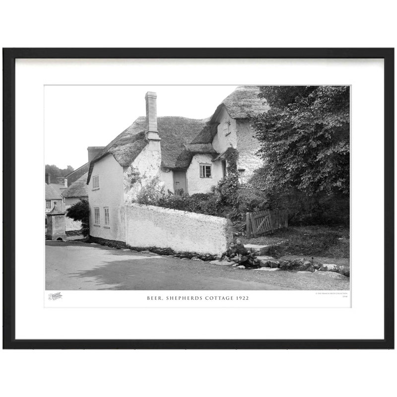 Beer, Shepherds Cottage 1922 - Single Picture Frame Print, 28cm H x 36cm W x 2.3cm D