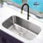 Évier de cuisine en acier inoxydable à simple cuve encastrable de calibre 18 KBFmore Classic-89067622