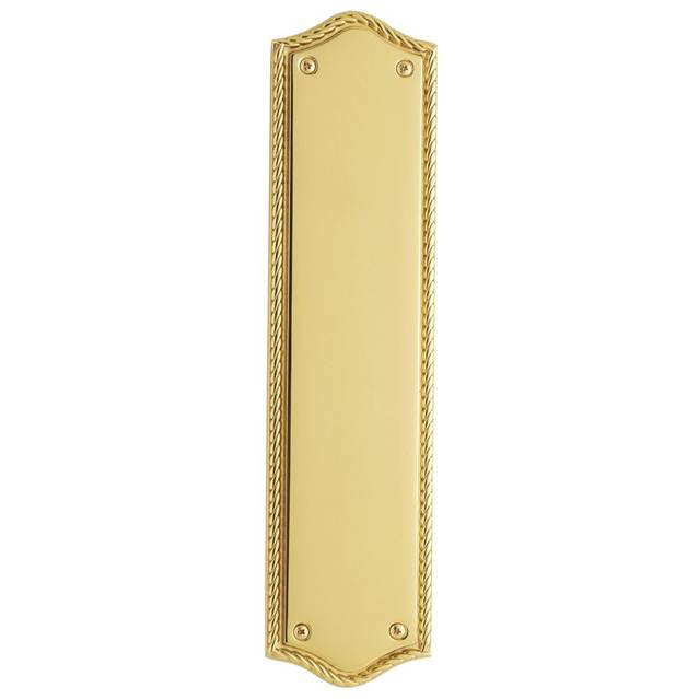 Bristol Push Plate, 11" H x 2.3" W x 0.2" D, Lifetime Brass