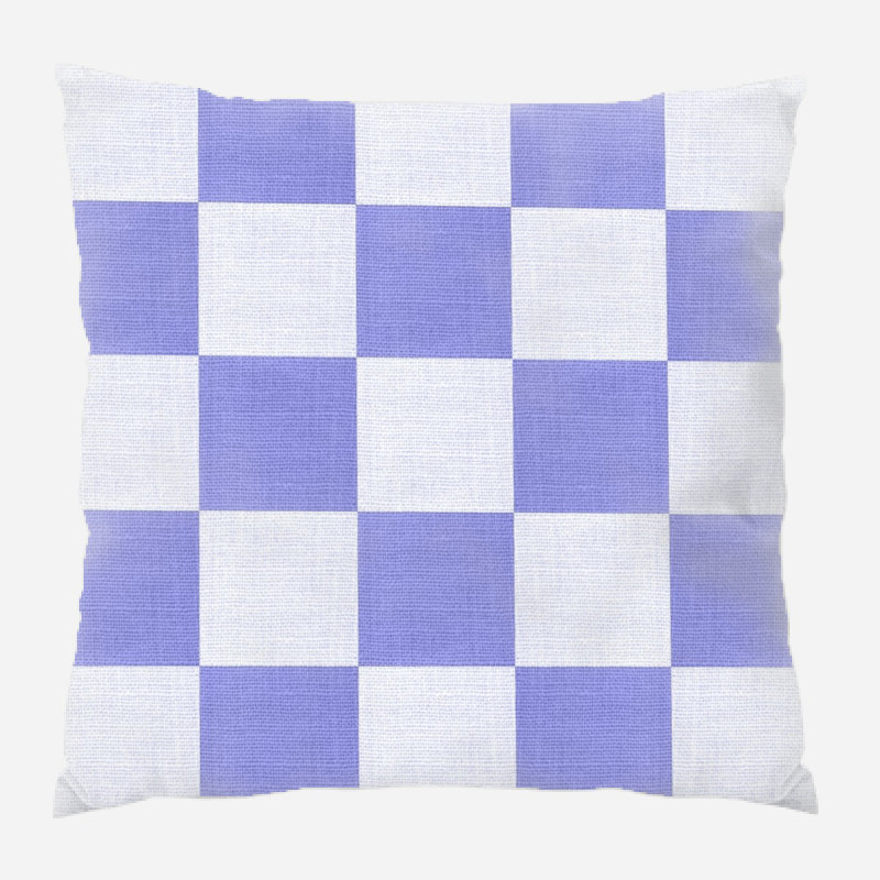Fabric Plaid Microsuede Reversible Throw Pillow