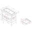 Canapé transitionnel, console avec tiroir de rangement