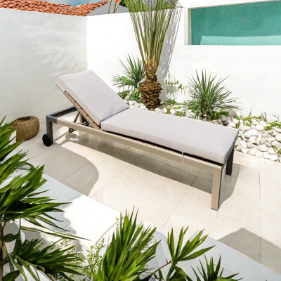 Chaise longue d'extérieur en alliage d'aluminium Savieon