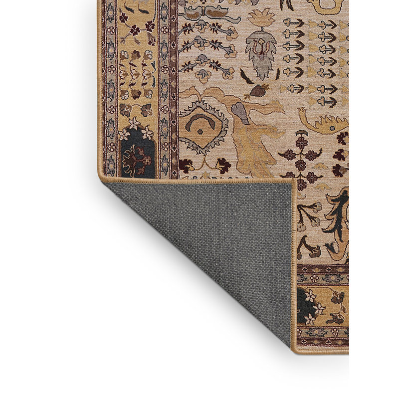 Tapis oriental brun / noir Grapeland, Rectangle 7 pi x 9 pi