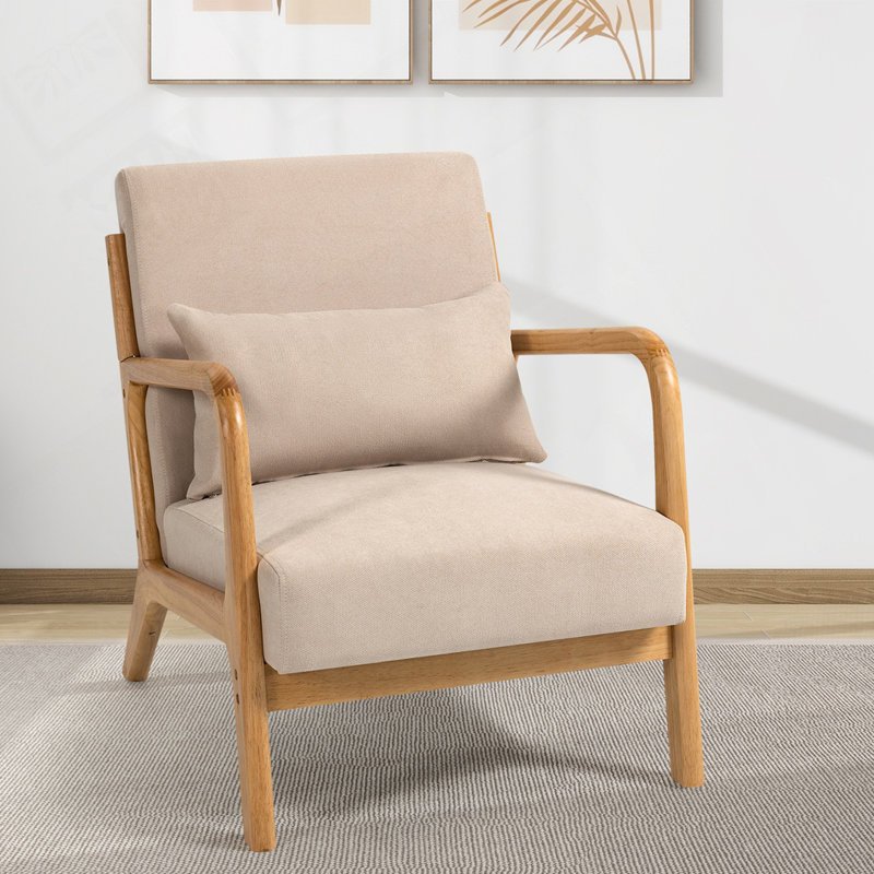 Solid Wood Frame Armchair
