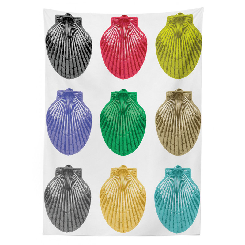 Table de salle de bain à motif de plage moderne, housse de table rectangulaire pour la cuisine de salle à manger décoration, 60 po x 84 po et multicolore ambesonne