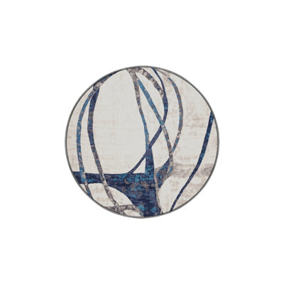 Machine Washable Gray Area Rug