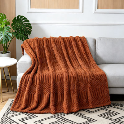 Molleton doux et moelleux, design bohémien esthétique, couverture d'automne décorative moelleuse pour canapé, canapé, fauteuil, lit, salon et chambre à coucher, utilisation toutes saisons