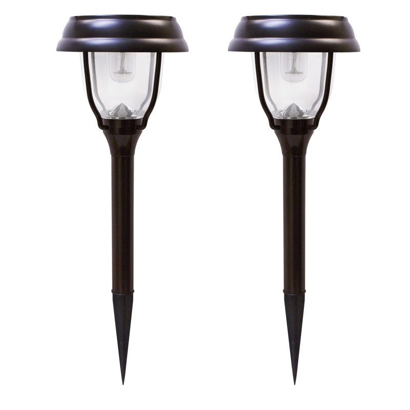 Bronze Solar Powered LED Pathway Light Set of 2