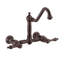 Whitehaus Wall Mount Faucet with Long Traditional Swivel Spout and Solid Brass Side Spray-1164385469-1136461468