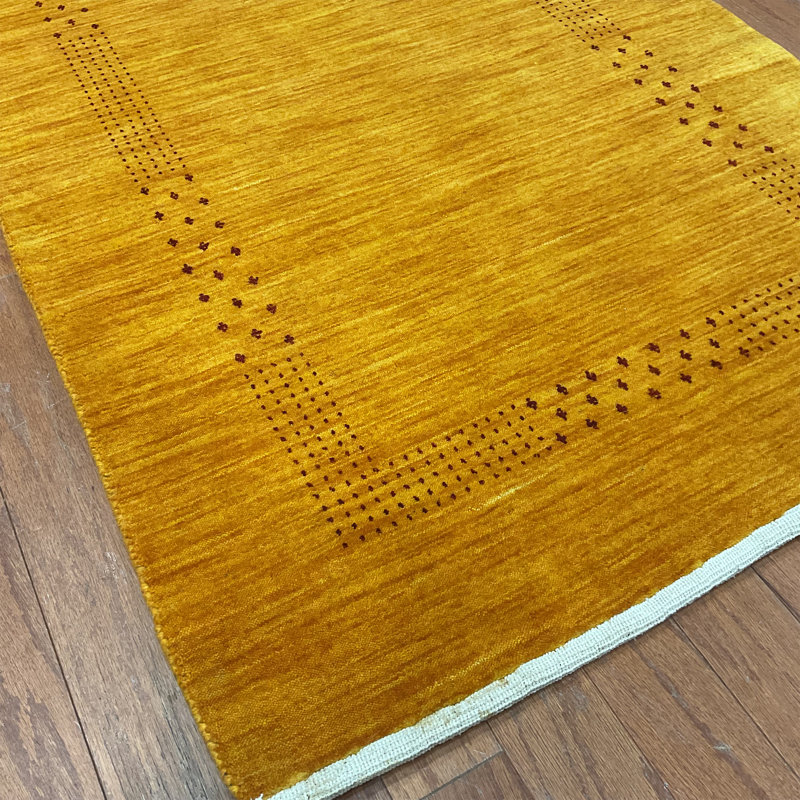  Handmade Modern Gabbeh Wool Rug, Rectangulaire 3 pi x 5 pi