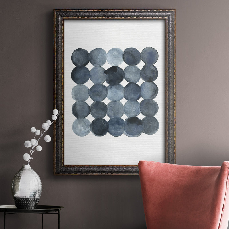 Toile encadrée de qualité supérieure bleu gris Density I, H 36 po x l 24 po x P 2,5 po