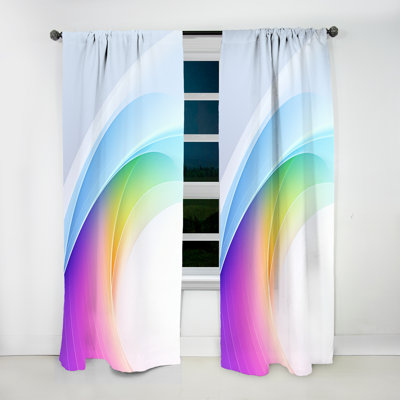 Rideau en velours moderne Kapp Rainbow Whispering Spectrum - obscurcissant - 1 panneau
