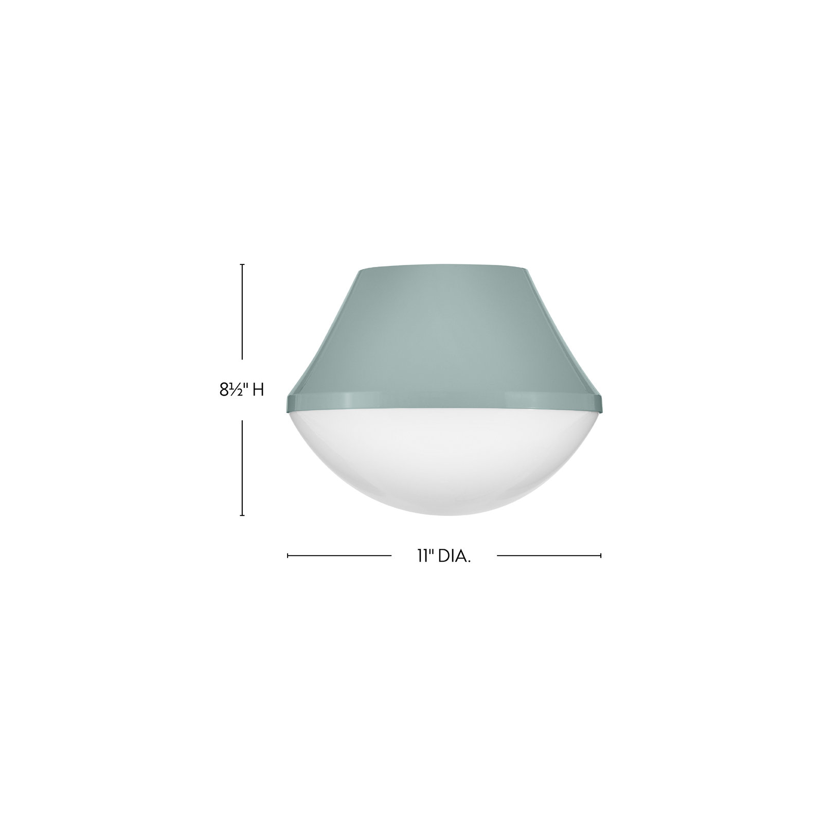 Carsyn Single Light Glass Flush Mount, Seafoam
