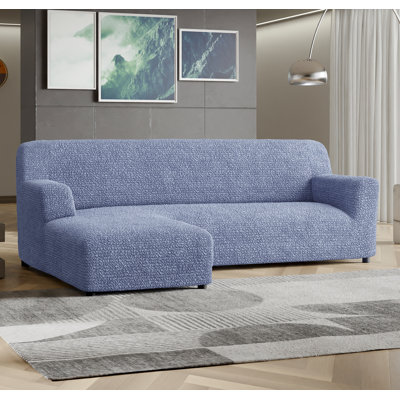 Stretchy Slipcover for Chaise Sectional - Easy to Clean & Durable - Comfort Collection (Left Chaise)