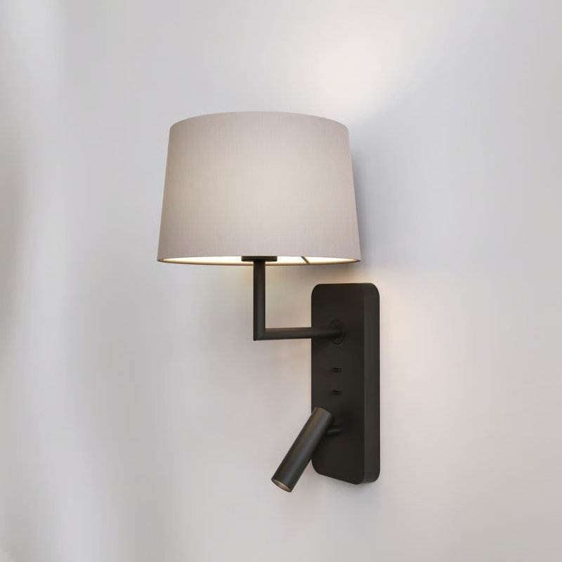 Side By Side 2 - Light Sconce, Matte Black, Putty