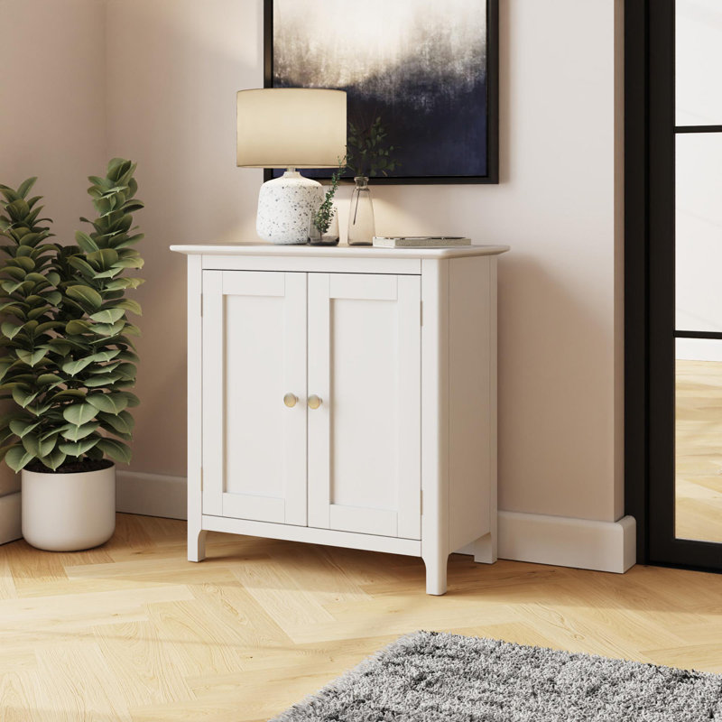 Palma 2 Door Compact Sideboard Buffet in Putty or Ivory White, Putty