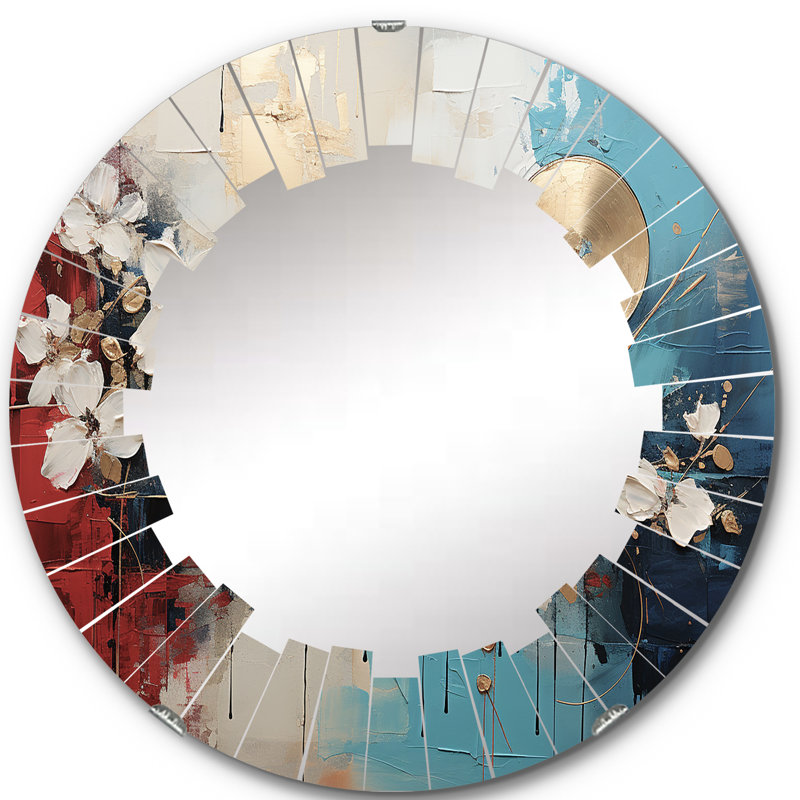 Salonique - Modern Wall Mirror Round, 24 po x 24 po