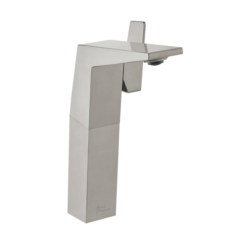Carre Single Hole, Single-Handle, High Arc Bathroom Faucet, Brushed Nickel