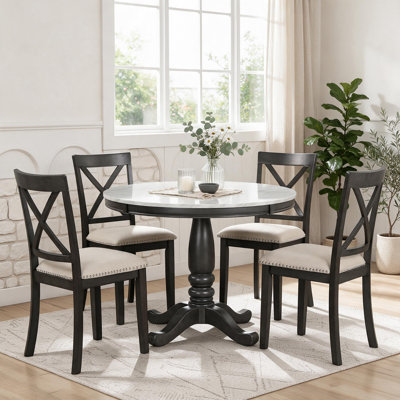 Orisfur. 5 Pieces Dining Table And Chairs Set For 4 Persons