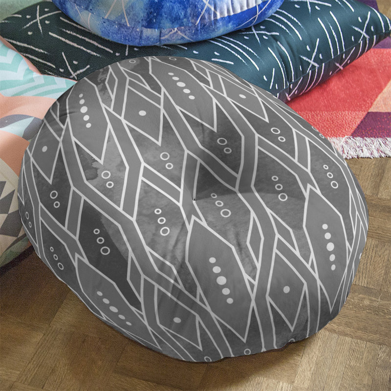 Coussin de sol, 26 po x 26 po, Gris