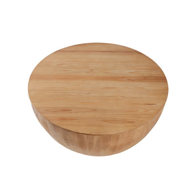 Vintage Style Bucket Shaped Coffee Table With Storage Modern Side Table Wood End Table