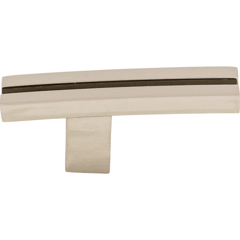 Inset Rail 2 5/8" Length Geometric Knob, Polished Nickel