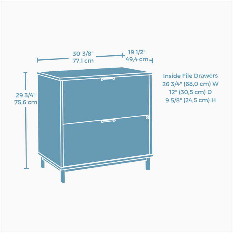 Lateral File, Acacia Wood finish