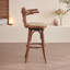 Chaise avec accoudoirs à dossier solide kaki noisette (ensemble de 2)-818994386