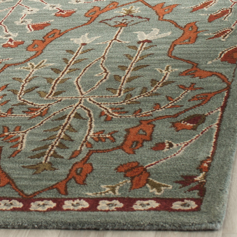 Tapis floral en laine Kouerga Wyndham, Tapis de couloir 2 pi 3 po x 7 pi