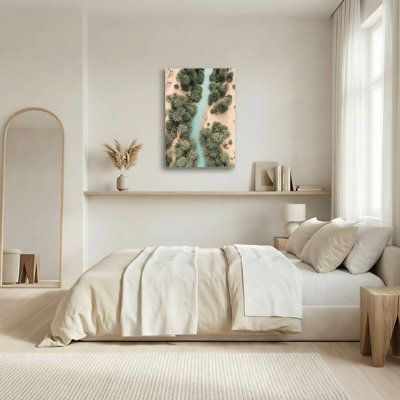 Art mural sur toile Gallery Wrap pour le salon, la chambre à coucher, le bureau ou le vestibule - Décoration murale décorative avec oasis du désert