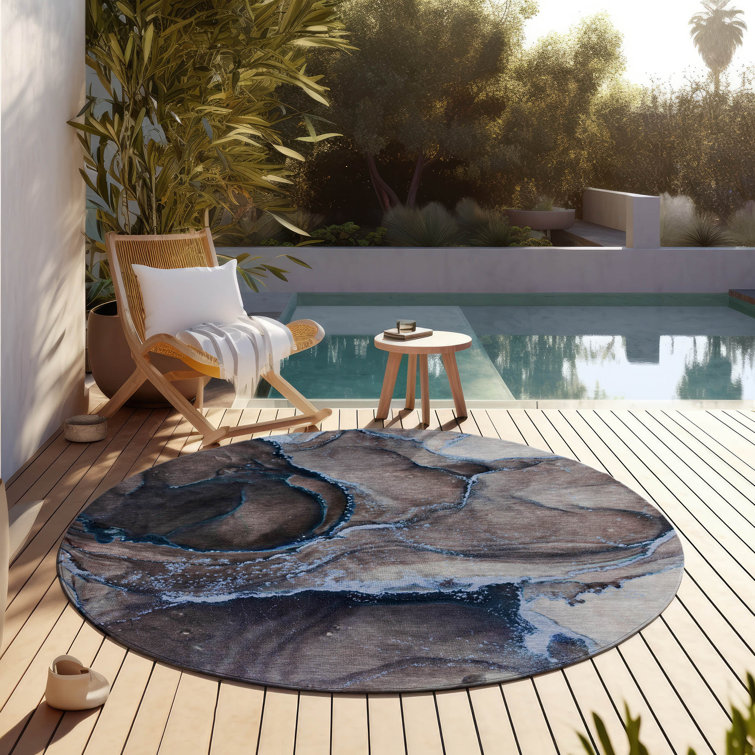 Alfonzo Washable Abstract Indoor / Outdoor Rug