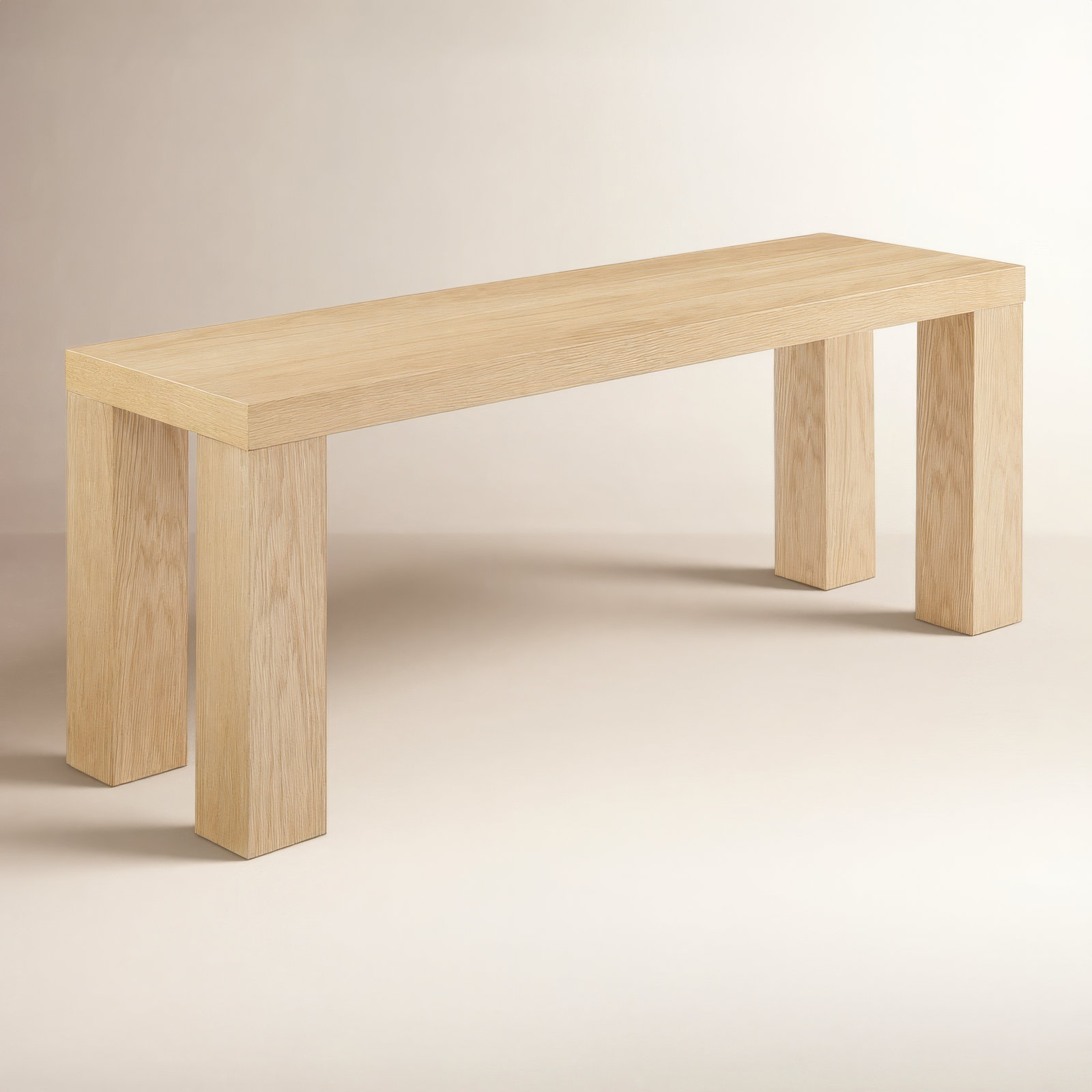Carson Dining Bench, 19" H x 49" W x 15" D, Oak