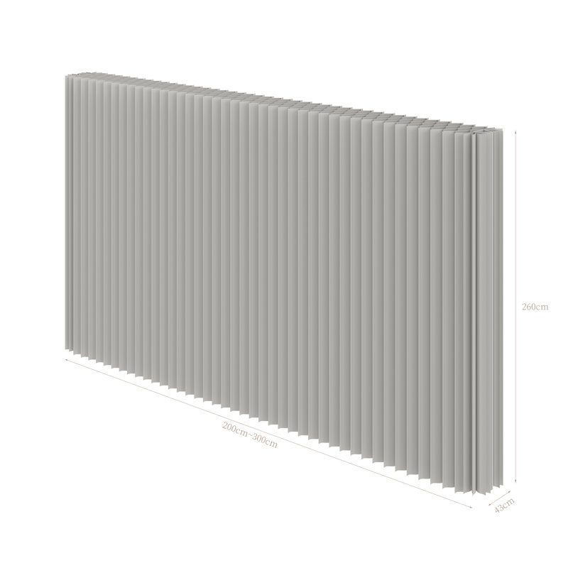 Movable No Drill Paper Room Divider, Foldable Honeycomb Accordion Partition Wall, Multi-functional Separator for Home, Office, Booth & Photography Backdrop